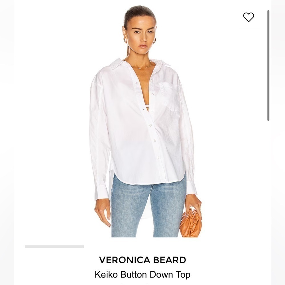 Veronica Beard Keiko White 100% Cotton button down Top 🤍 XS Sold Out! - Picture 5 of 16